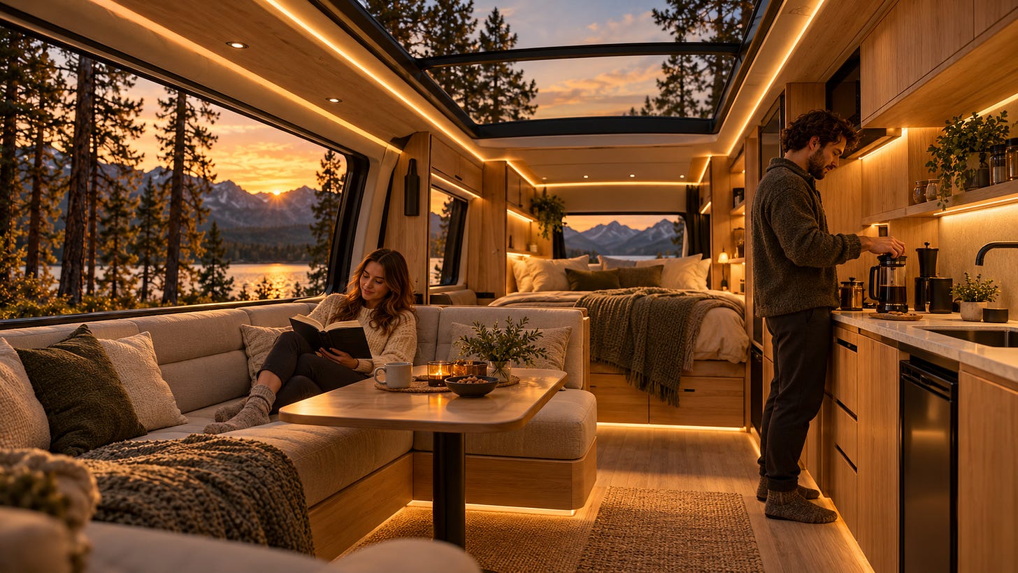 Tesla’s Robovan imagined as a comfy Uberpod